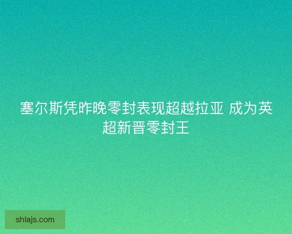 塞尔斯凭昨晚零封表现超越拉亚 成为英超新晋零封王